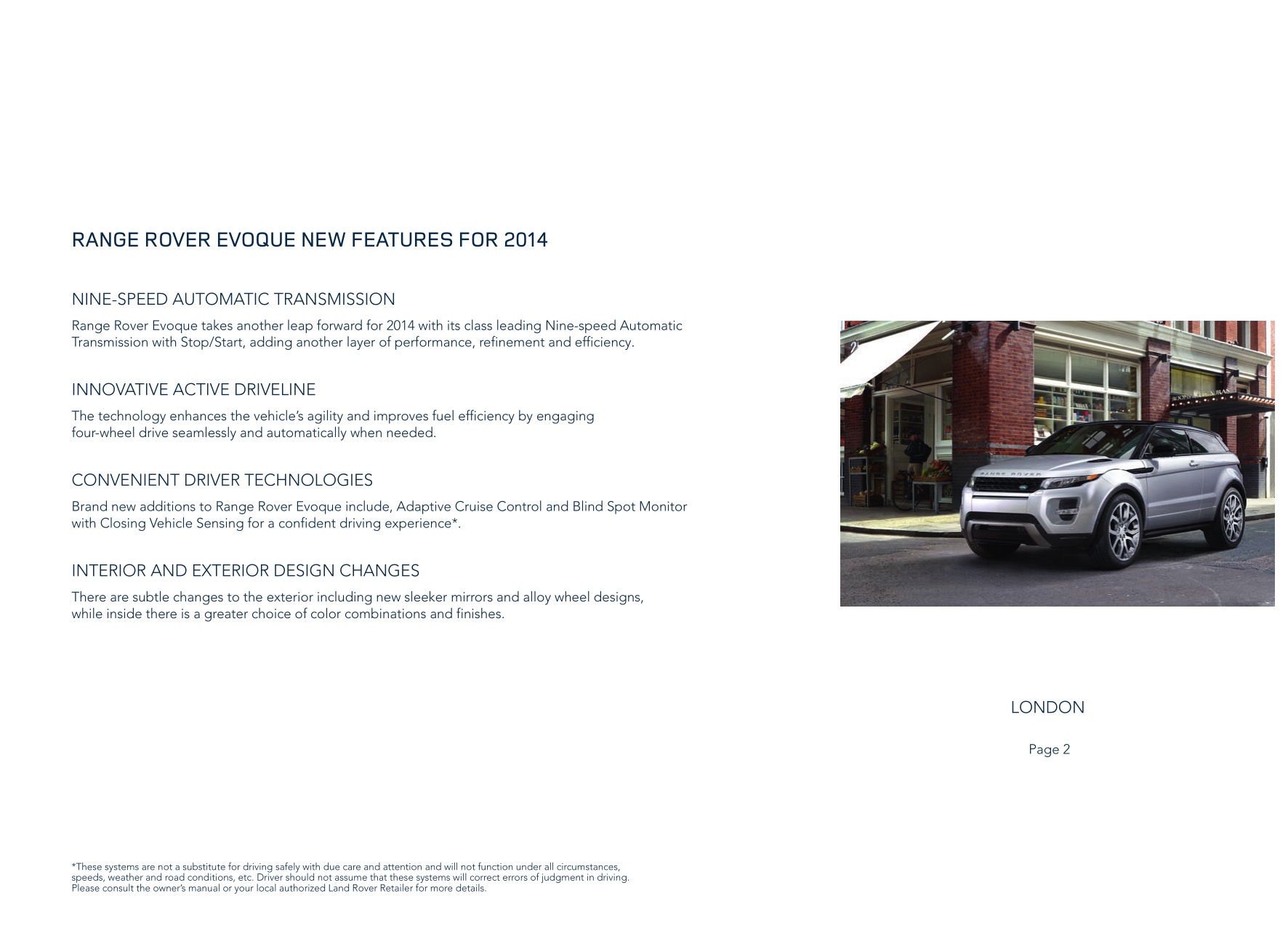 2014 Land Rover Evoque Brochure Page 3